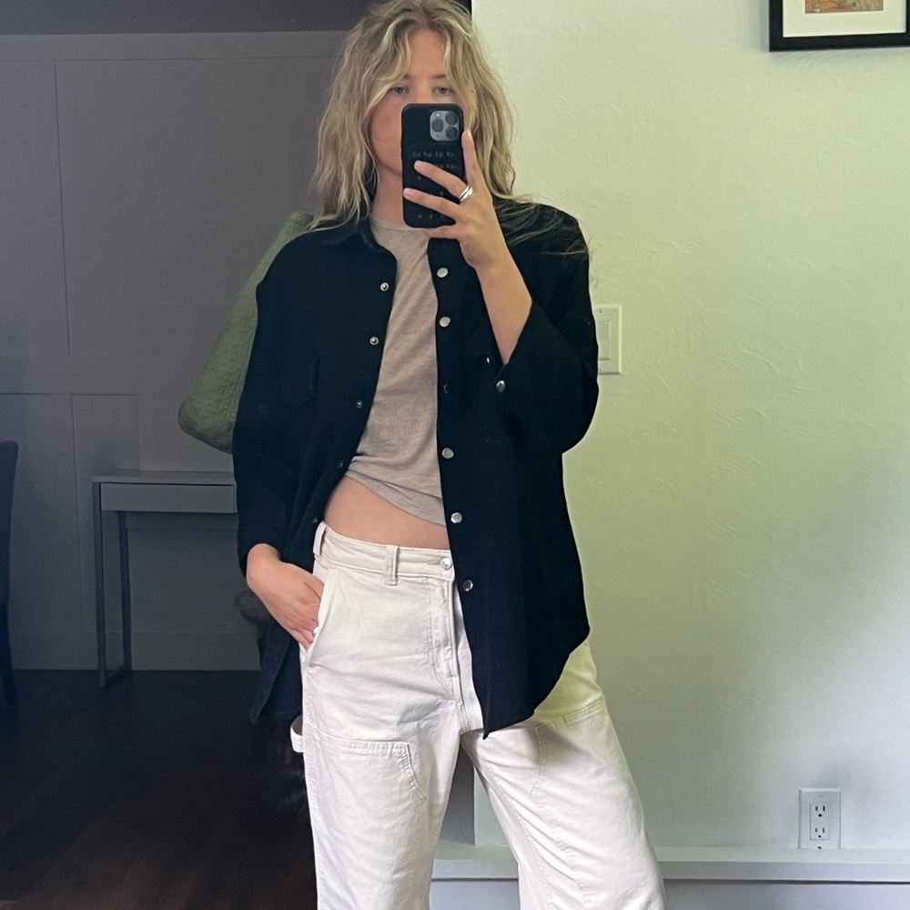 Black Canvas Light Jacket